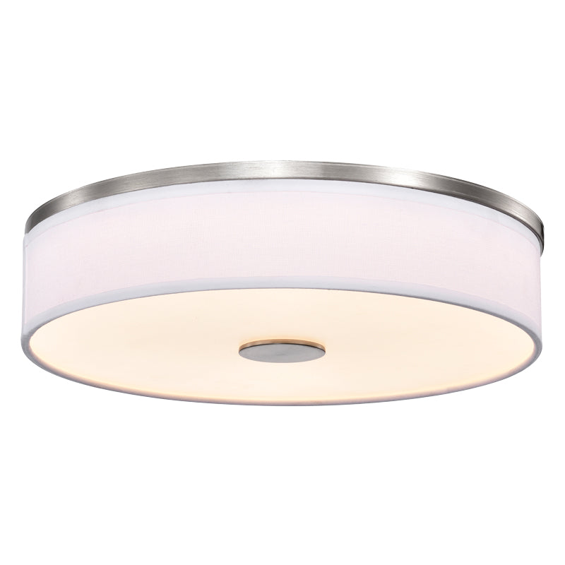 LED Ceiling Mount Fixture – Die-Formed Cold-Rolled Steel | Acrylic & Linen Shade | ETL Listed