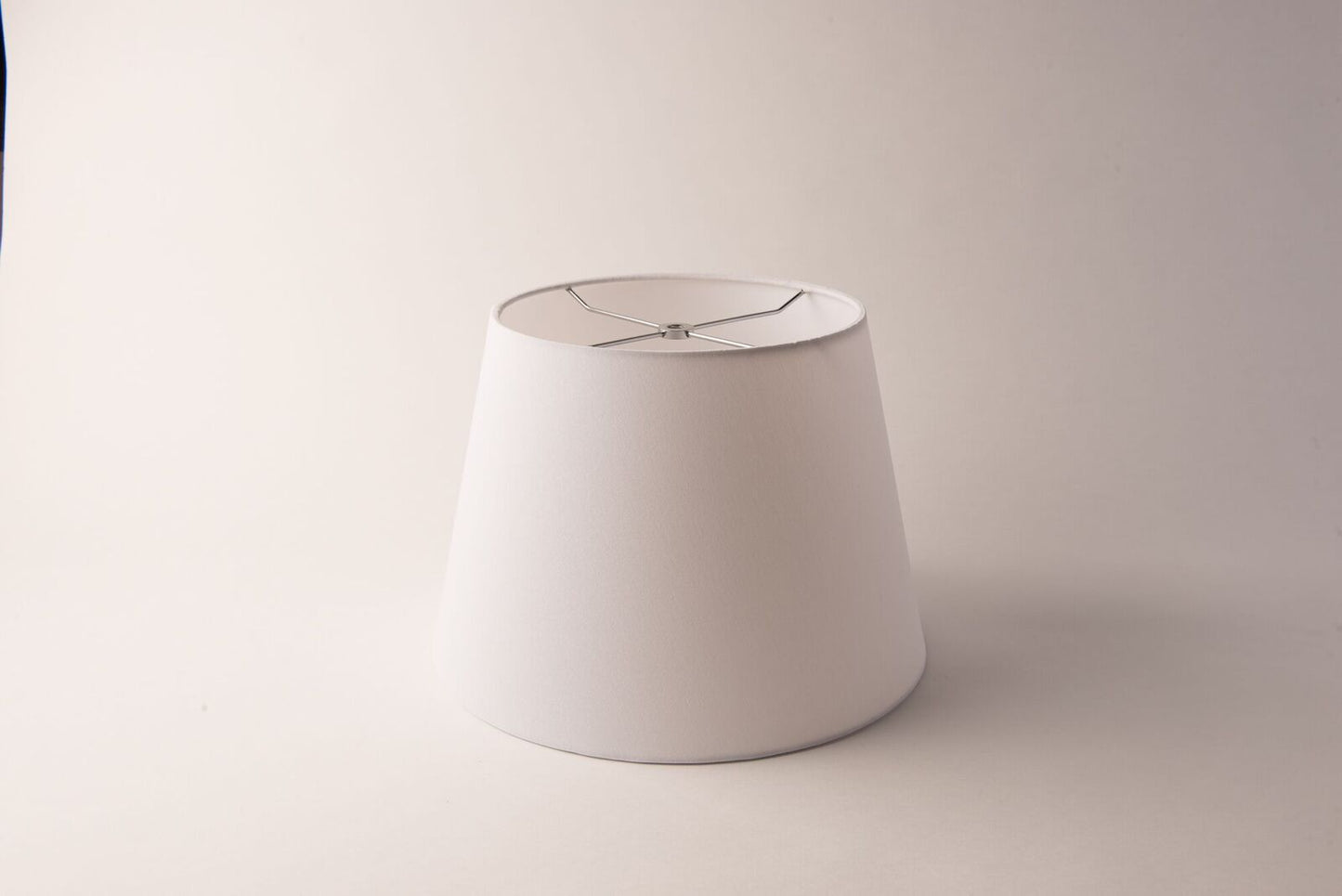 Slubless Anna Rolled Edge British Drum Lampshade – Bone Hardback Translucent Design