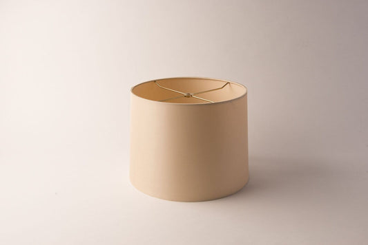 Drum Short Silk Gold Rolled Edge Lampshade – Hardback Translucent Design