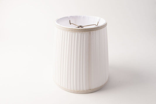 Drum Side Pleat White Lampshade – Hardback Translucent Design
