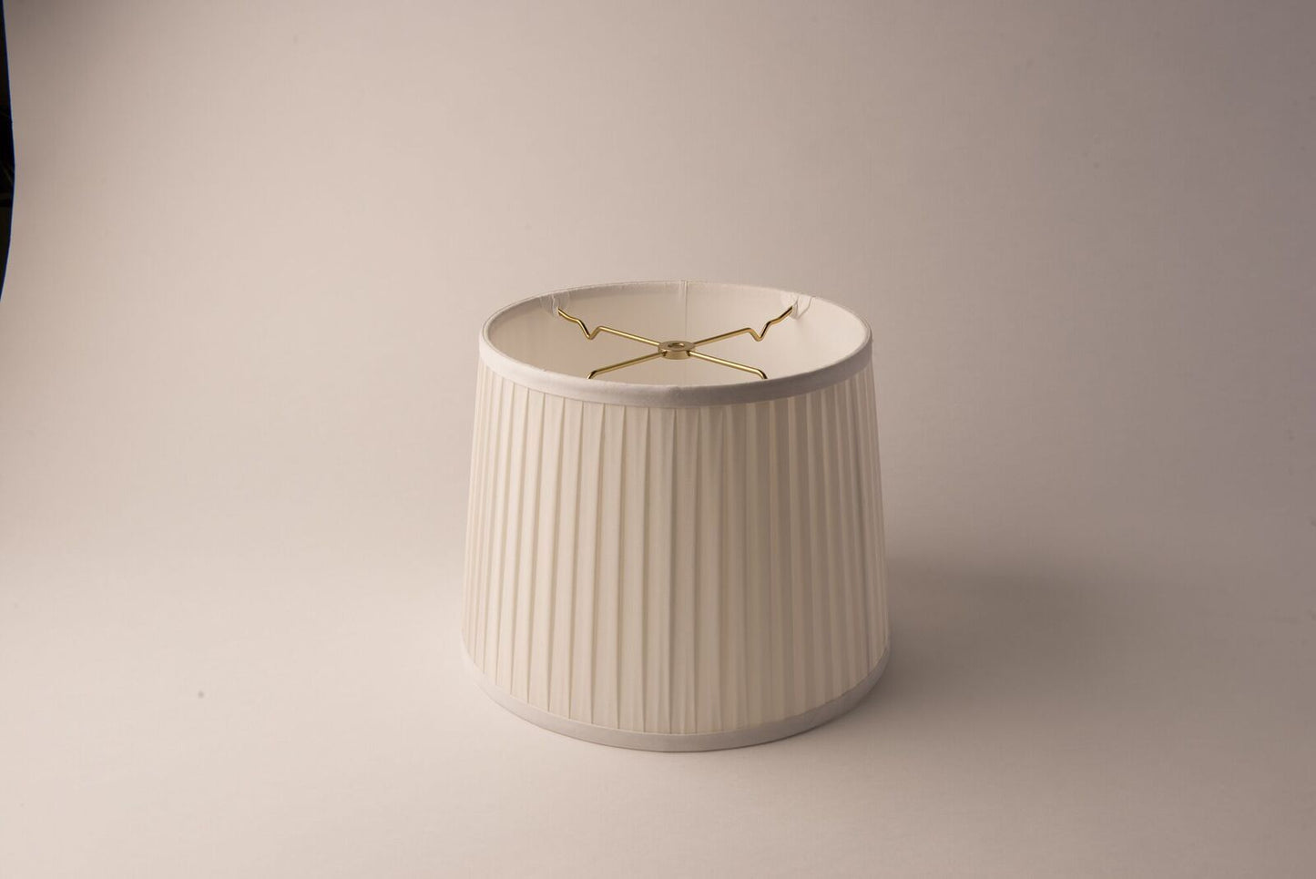 Empire Silk Side Pleat Bone English Lampshade (Classic Empire Style)