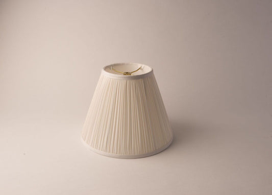 Empire Shirred Pleat Bone Silk Lampshade (Classic Empire Style)
