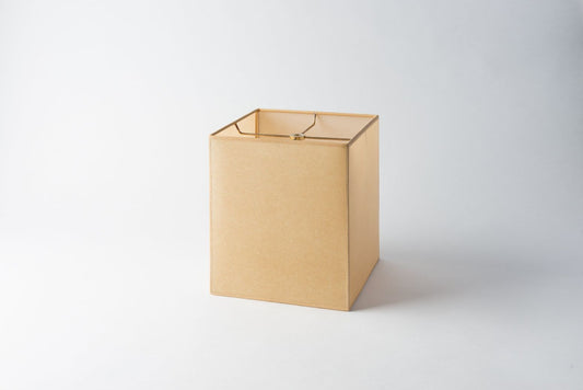 Euro Paper Tall Square Camel Lampshade – Modern Contemporary Design