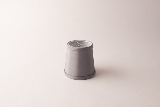 Empire Grey Silk Blend Chandelier Lampshade – Hardback Translucent Design