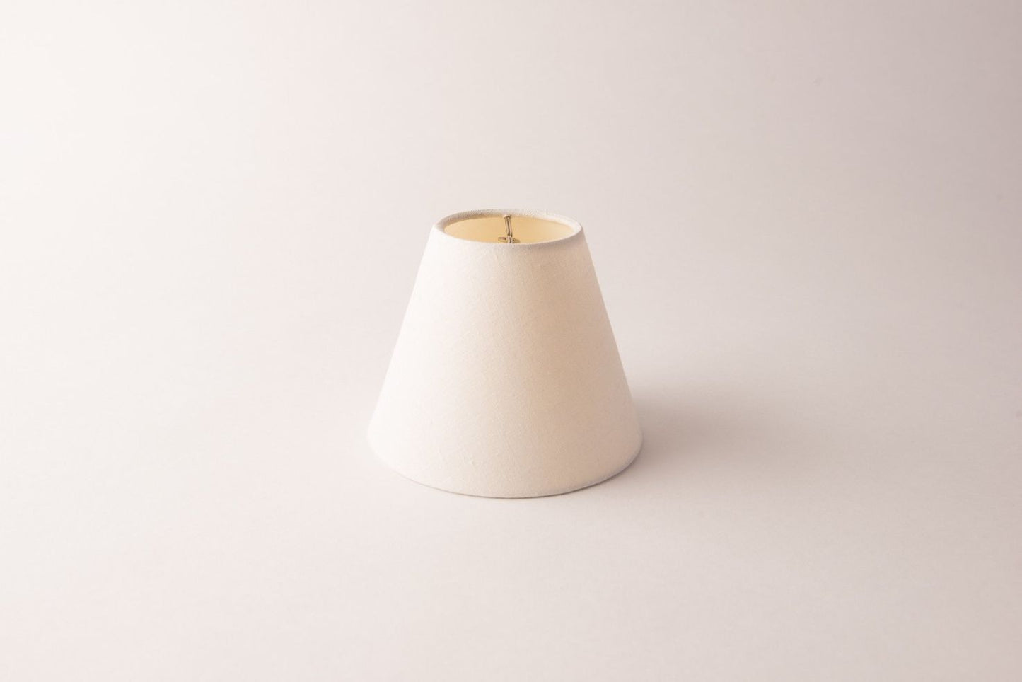 Empire Rolled Edge White Linen Chandelier Lampshade