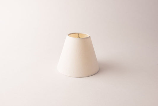 Empire Rolled Edge White Linen Chandelier Lampshade