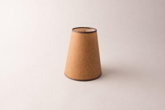 Cone Kraft Paper Chandelier Lampshade – Hardback Brown Translucent Design