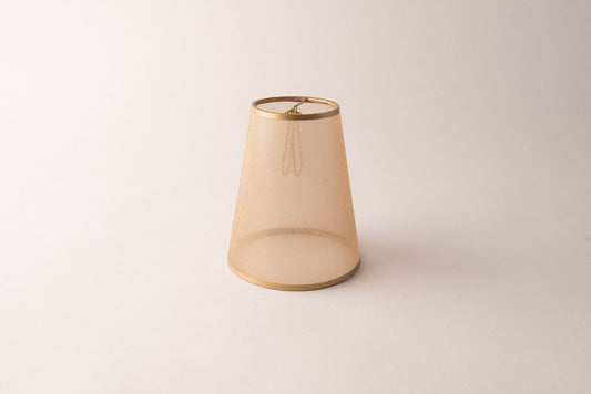 Cone Gold Organza Chandelier Lampshade – Soft-Sided Transparent Design