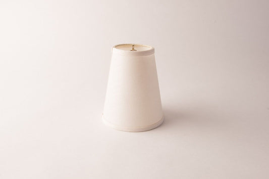 Cone White Linen Chandelier Lampshade – Hardback Translucent Design