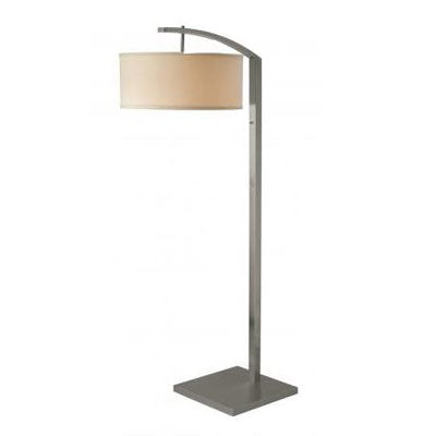Brushed Nickel Guestroom Floor Lamp – 71” Height – 150W A21 Bulb Compatible