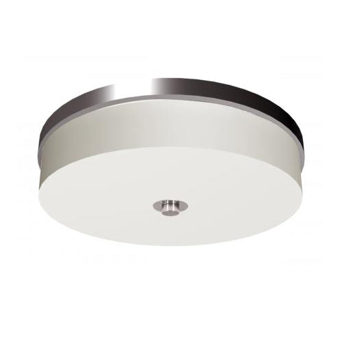 Brushed Nickel & Frosted White Ceiling Light – 26W GU24 Hardwired Fixture (SKU: HGI-9875)