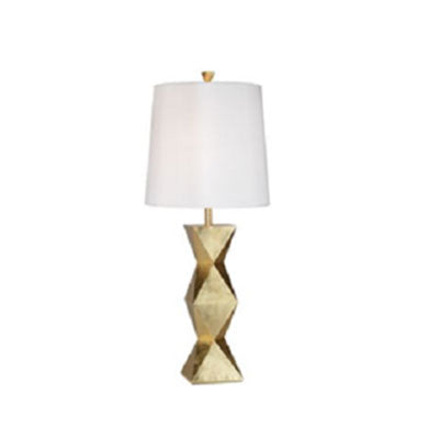 King Nightstand Table Lamp with Gold Leaf Finish – 3000K Warm Light, USB & Outlet (SKU: HIC-0046)