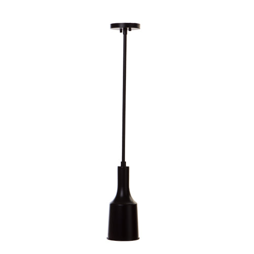 Modern Black Metal Pendant Light – 5” x 30.6” Ceiling Lamp, GU-24 Compatible