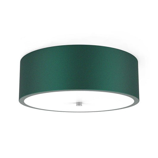 Green Ceiling Light with Frost White Acrylic Lens – 12” x 12” GU-24 Compatible Flush Mount Fixture