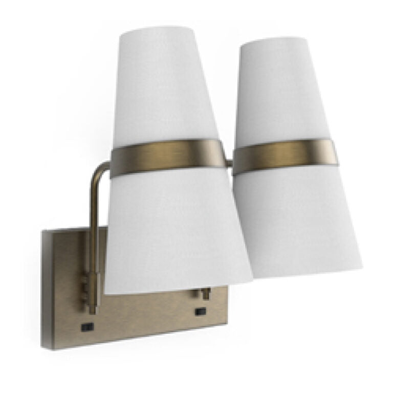 Double Headboard Sconce 100572 – Antique Brass | LED Compatible | IHG Spec SG-406.1.1 (SKU: HIC-0099)