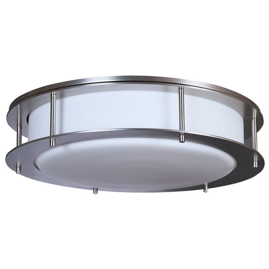 16″ Brushed Nickel Integrated LED Ceiling Fixture – 24W | 3000K | 2400 Lumens | 120V (SKU: HIC-0105)