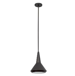 Mineral Bronze Pendant Light – Metal Shade | 9″ Diameter x 42″ H | 120V Direct Wire (SKU: HIC-0116)