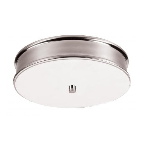 Silk Screen White & Clear Brushed Nickel Flush Mount Ceiling Light – 22W