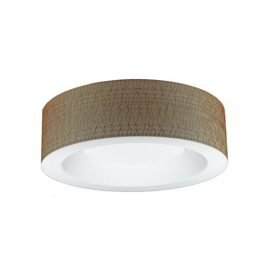 Peppercorn & Frosted White Flush Mount Ceiling Fixture – 3 x 18W GU24