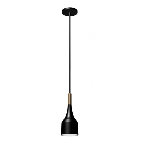 Matte Black & Antique Brass LED Pendant Lamp – 36” Drop – 7W GU10 Hardwired