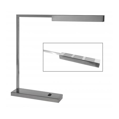 Brushed Nickel LED Table Lamp – 17” Height – 6W ADA-Compliant with Clear Finish