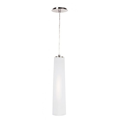 Brushed Nickel Pendant Lamp – Frosted White Shade – Adjustable 33” Height – 26W GU24