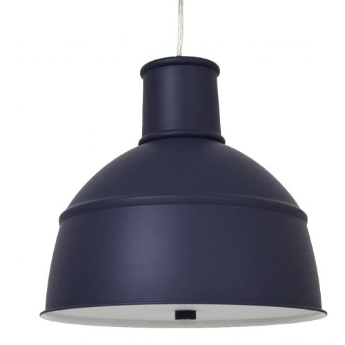 Mineral Gray Pendant Lamp – Adjustable 35.375” Height – Metal Shade – 120V E26 Socket