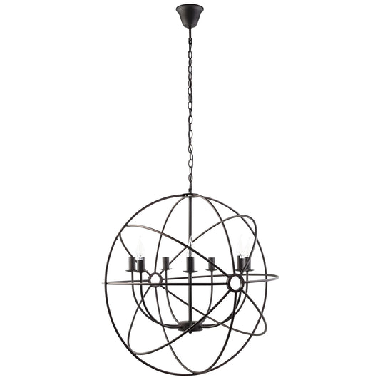 Atom Chandelier in Espresso – Vintage Modern Ceiling Pendant