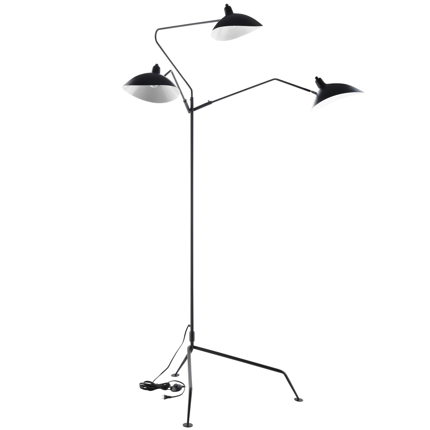 View Stainless Steel Floor Lamp – Black Modern Adjustable Shade
