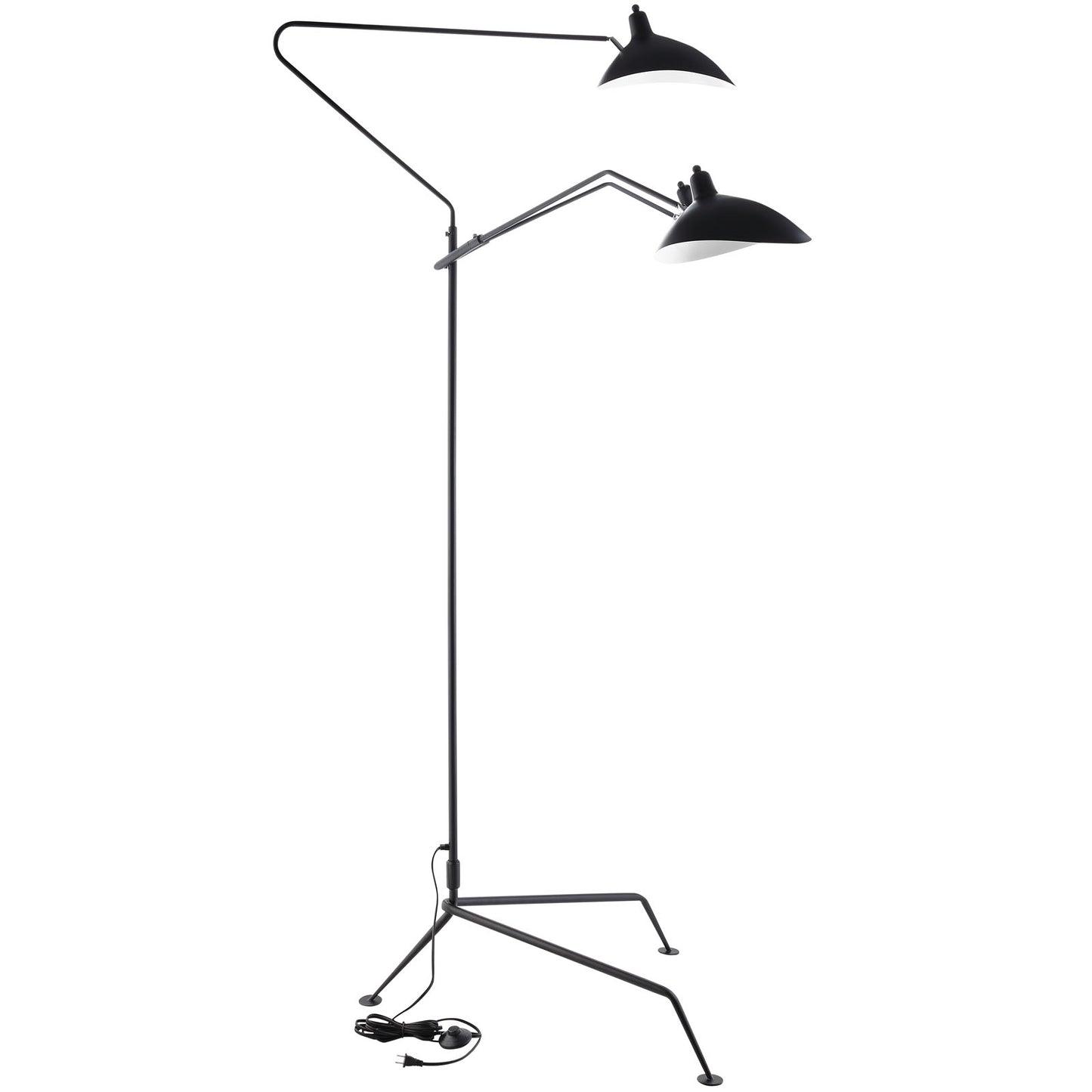 View Stainless Steel Floor Lamp – Black Modern Adjustable Shade