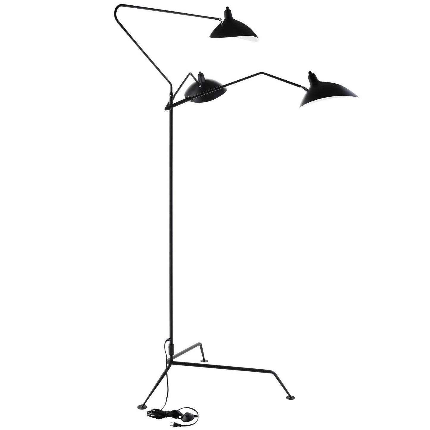 View Stainless Steel Floor Lamp – Black Modern Adjustable Shade