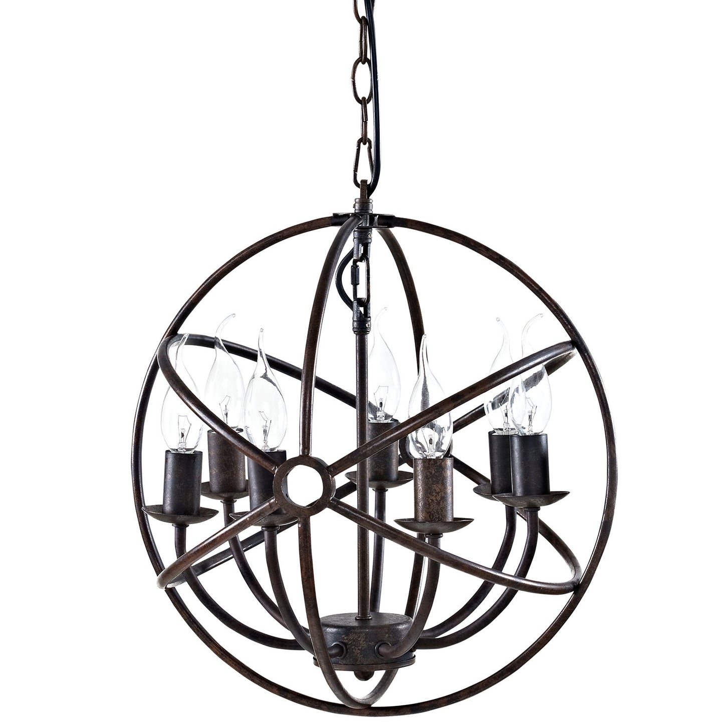 Atom Chandelier in Brown – Vintage Modern Ceiling Pendant