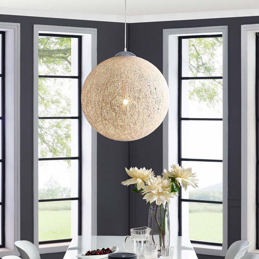 Spool 24" Pendant Light Chandelier – Woven-Inspired Ceiling Fixture