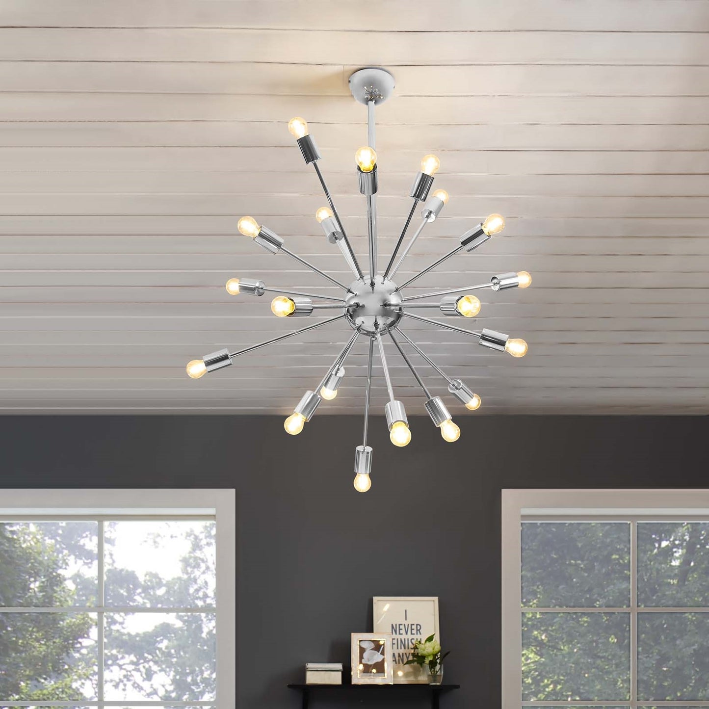 Volley Pendant Chandelier – 24-Light Mid-Century Modern Fixture