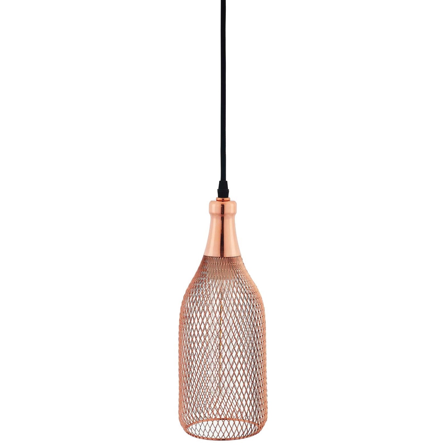 Glimmer Bottle-Shaped Rose Gold Pendant Light – Modern Chic Ceiling Fixture