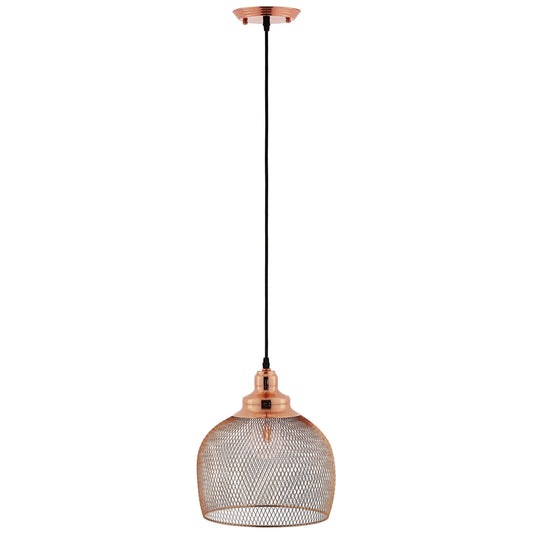 Glimmer Half-Sphere Rose Gold Pendant Light – Modern Chic Ceiling Fixture