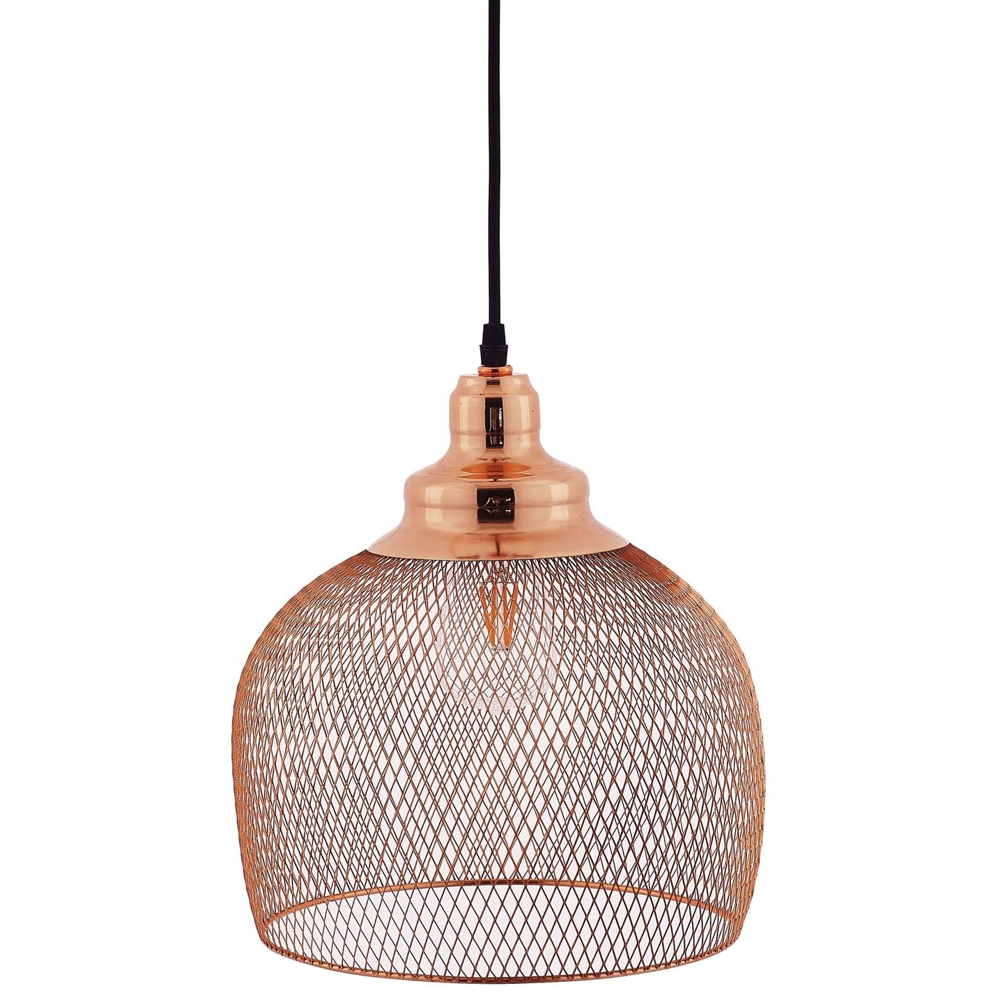 Glimmer Half-Sphere Rose Gold Pendant Light – Modern Chic Ceiling Fixture