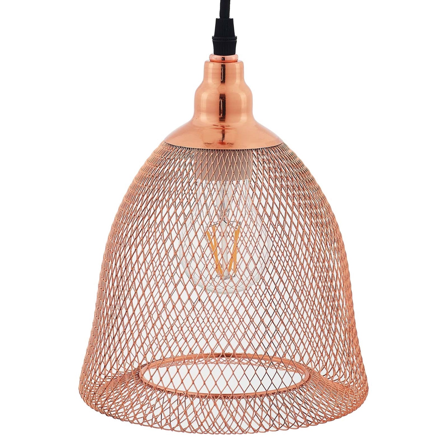 Glimmer Bell-Shaped Rose Gold Pendant Light – Modern Chic Ceiling Fixture