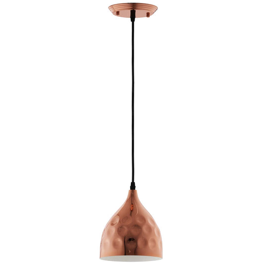 Dimple 6.5" Bell-Shaped Rose Gold Pendant Light – Modern Chic Ceiling Fixture
