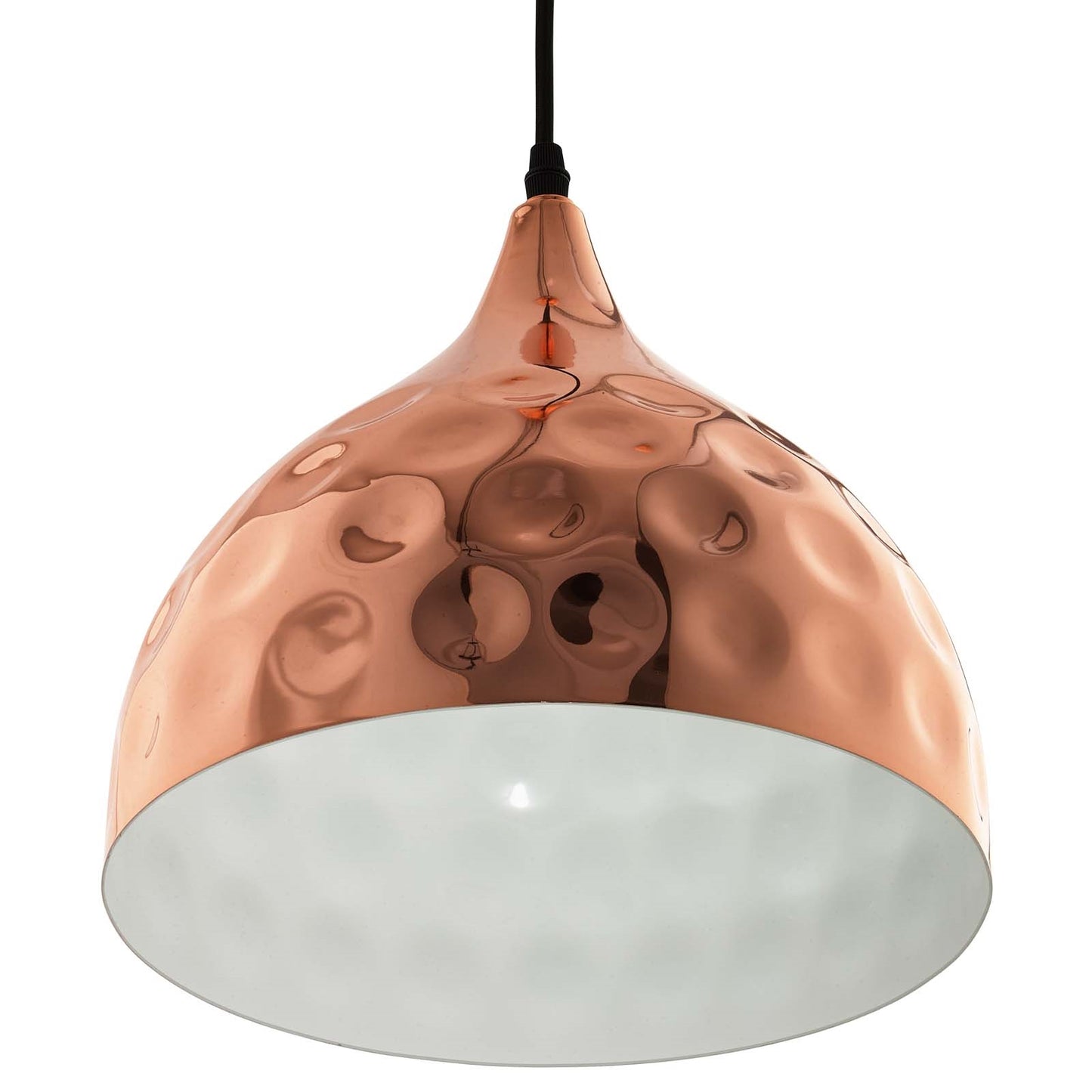 Dimple 11" Bell-Shaped Rose Gold Pendant Light – Modern Chic Ceiling Fixture