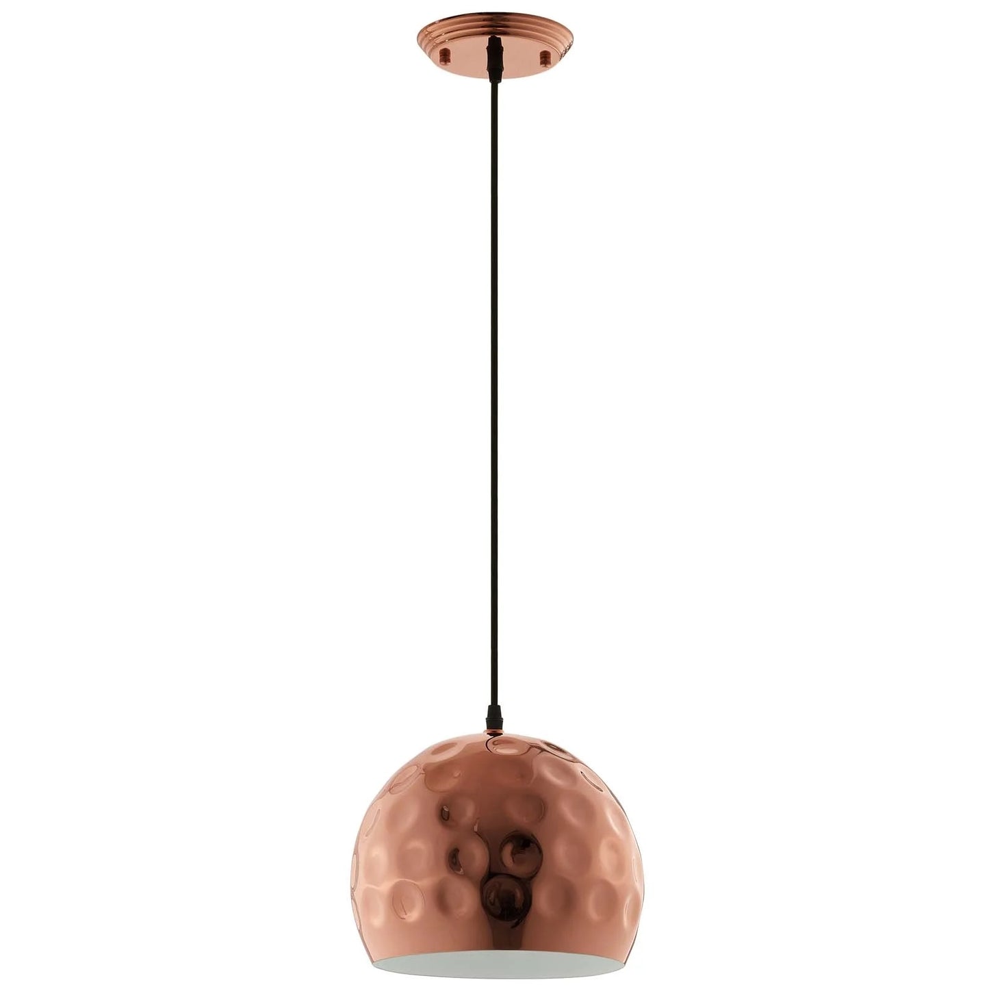 Dimple 10" Half-Sphere Rose Gold Pendant Light – Modern Chic Ceiling Fixture