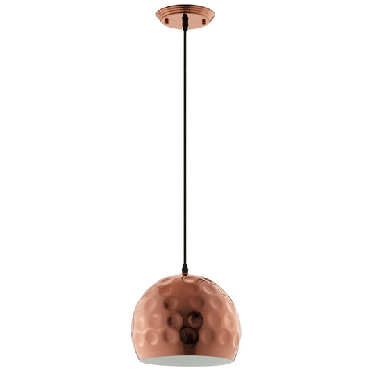 Dimple 10" Half-Sphere Rose Gold Pendant Light – Modern Chic Ceiling Fixture