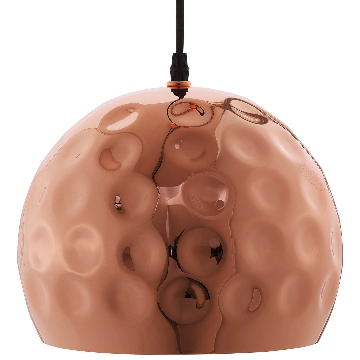 Dimple 10" Half-Sphere Rose Gold Pendant Light – Modern Chic Ceiling Fixture