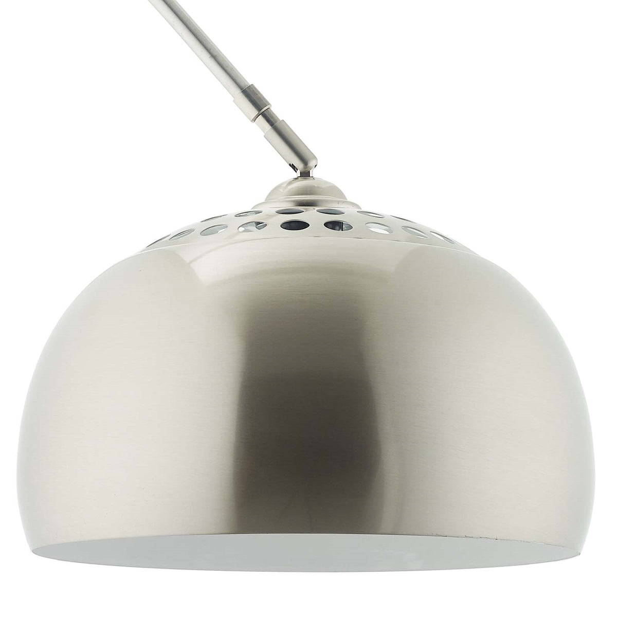 Sunflower Floor Lamp – White Marble Base with Adjustable Nickel-Plated Arm