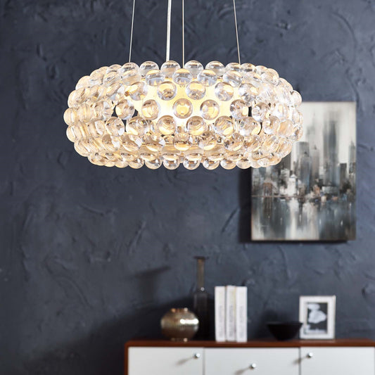 Halo 20” Pendant Chandelier – Modern Circle of Light Fixture
