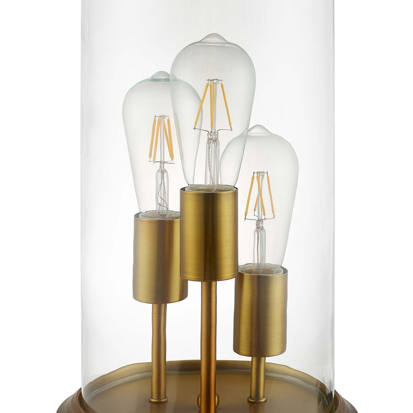 Admiration Cloche Table Lamp – Vintage Industrial Glass Bell Jar Accent Lighting