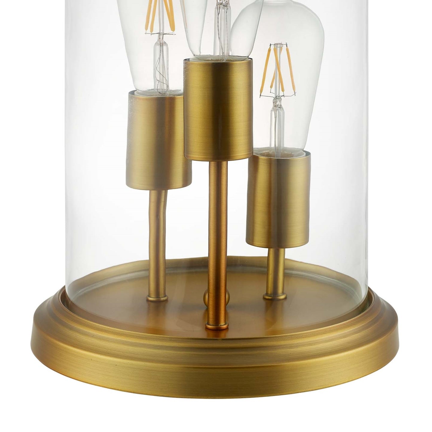 Admiration Cloche Table Lamp – Vintage Industrial Glass Bell Jar Accent Lighting