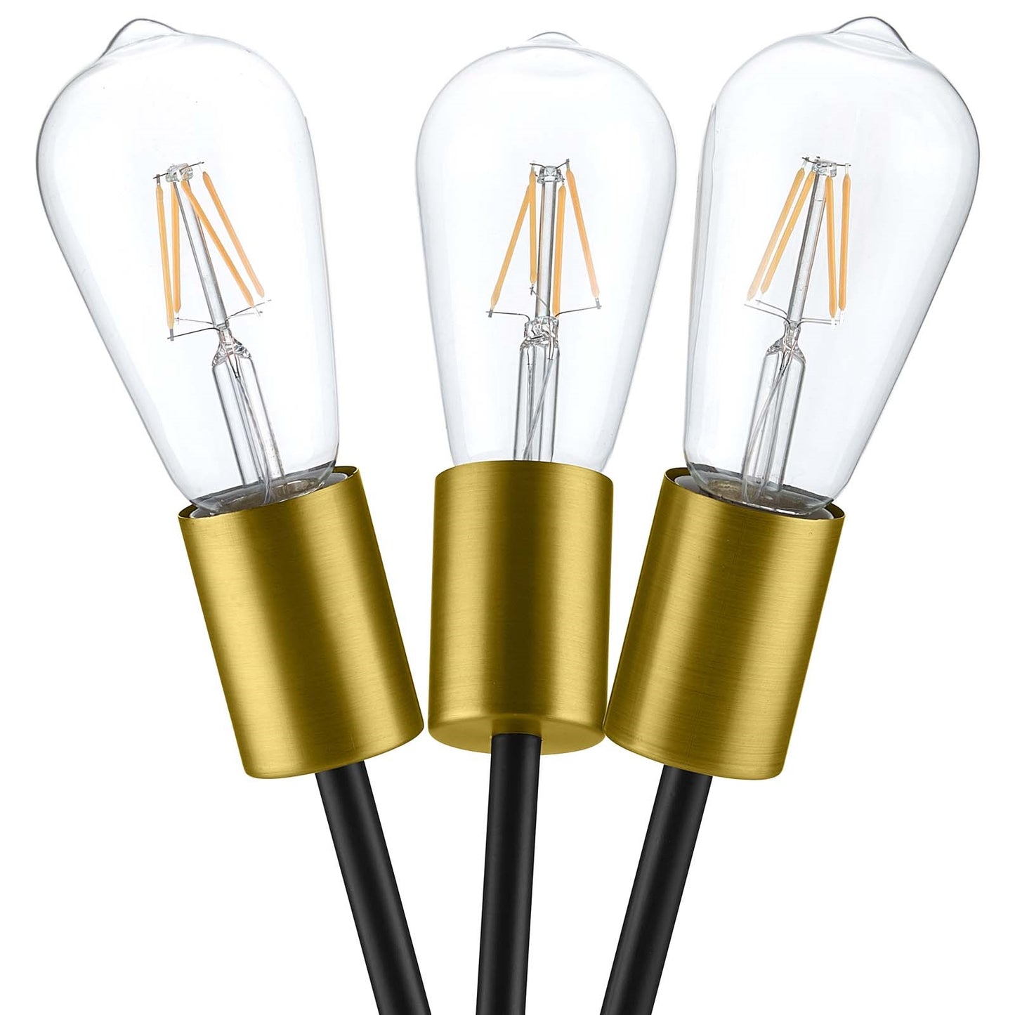 Bedeck Brass Metal Table Lamp – Antique-Contemporary Multi-Bulb Lighting