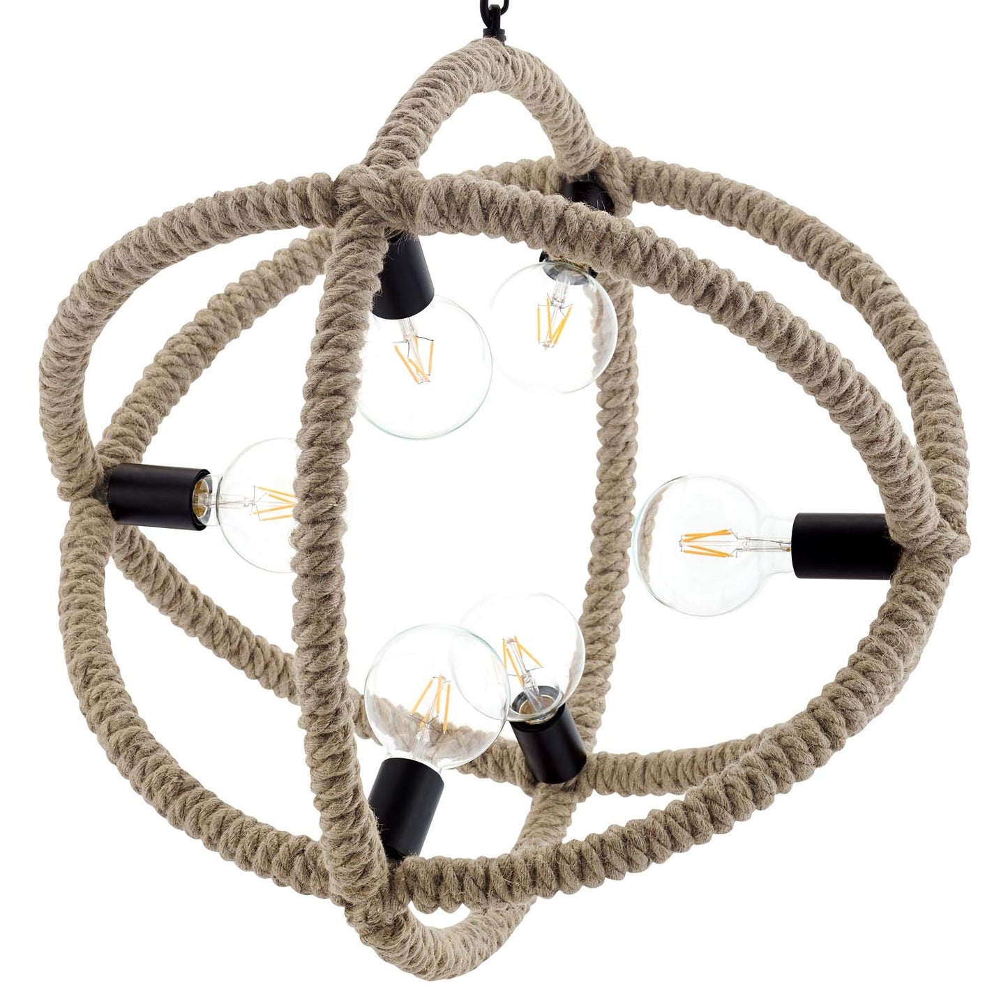 Transpose Rope Pendant Chandelier – Modern Farmhouse Ceiling Light