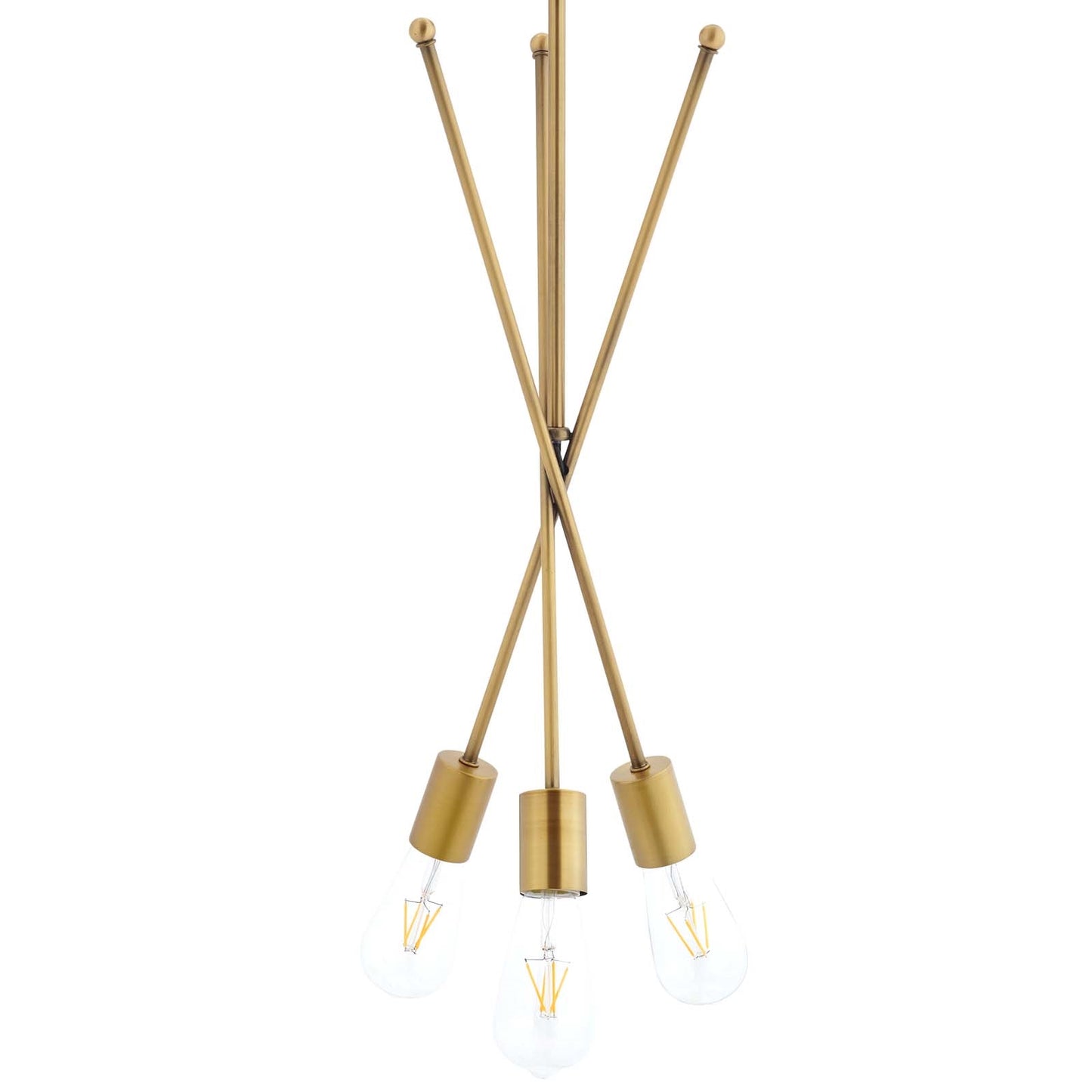 Strive Brass Pendant Chandelier – 3-Light Modern Ceiling Fixture